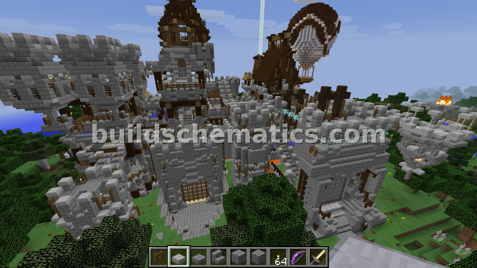 Medieval Castle with Village and Defenses — view 4