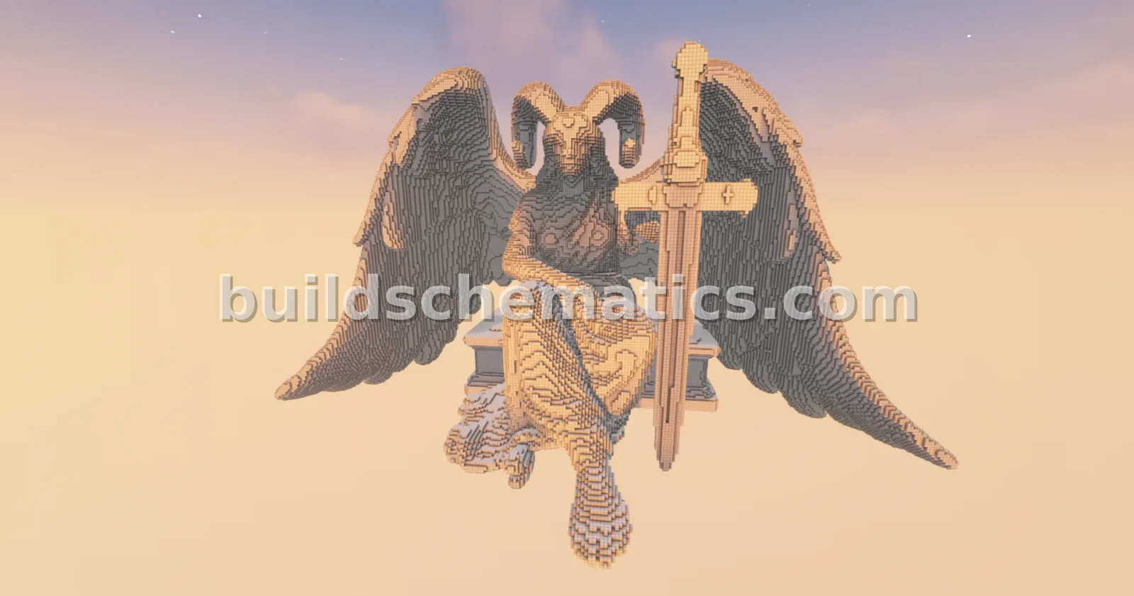 Fantasy Angry Angel Statue Build — view 2