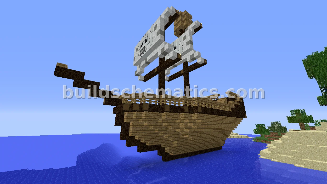 Large Wooden Sailing Ship — view 3