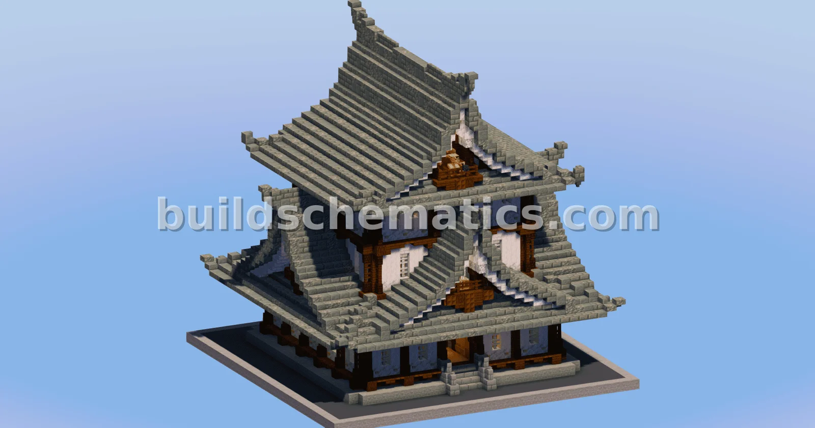 Japanese Temple Tuff Bricks Structure