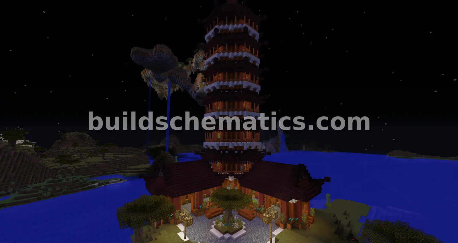 Asian Pagoda Tower — view 2
