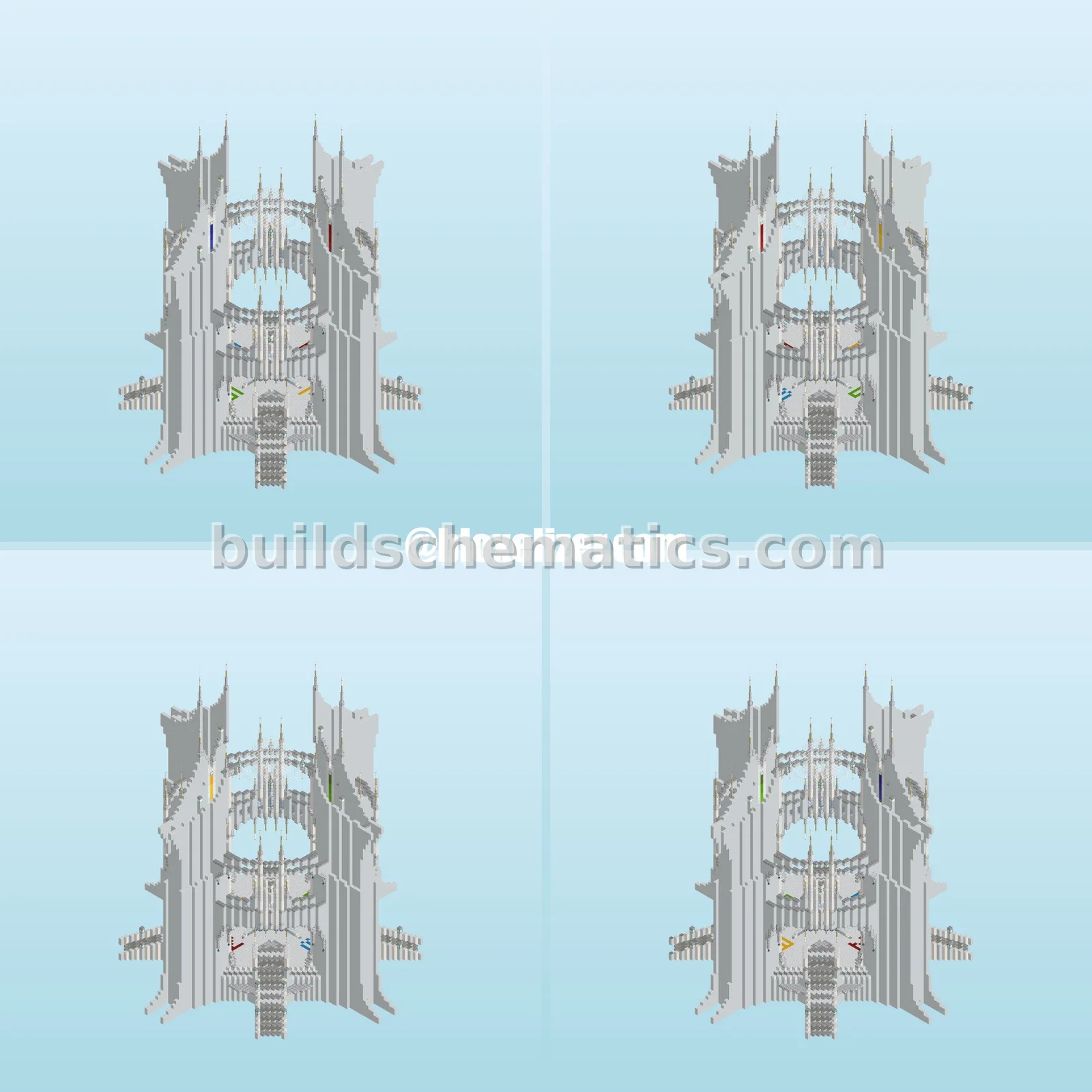 White Centerpiece Structure