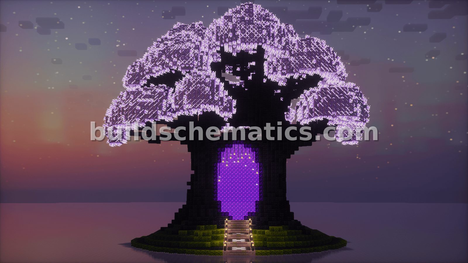 Custom Amethyst Tree Nether Portal Design — view 3