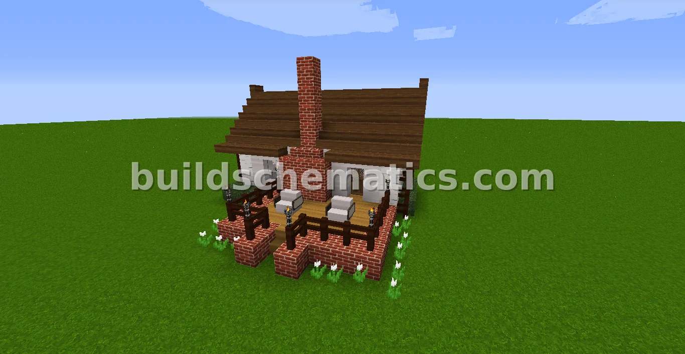 Small Birch Log Starter House — view 2