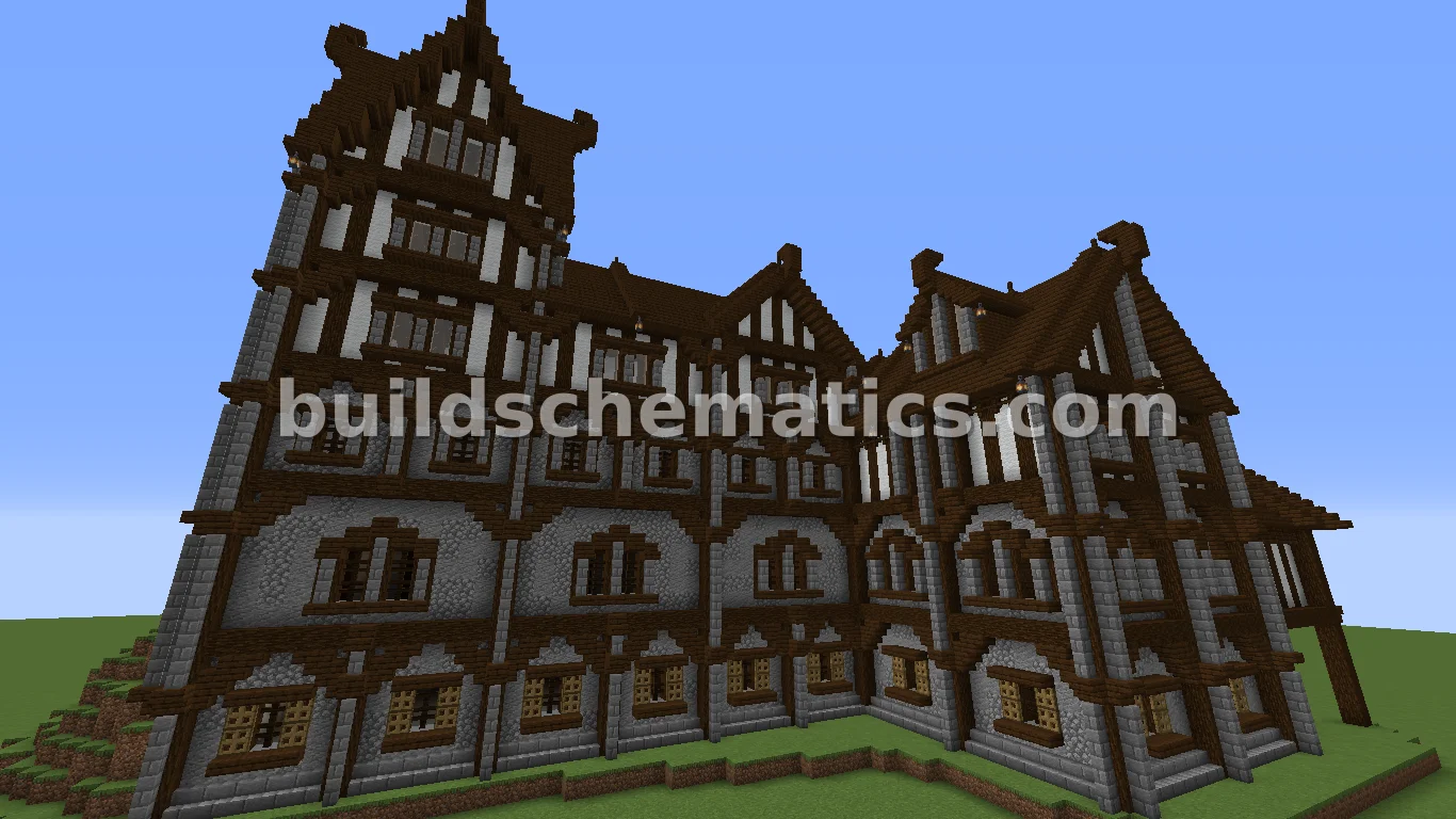 Medieval Town Building Four Structure — view 3