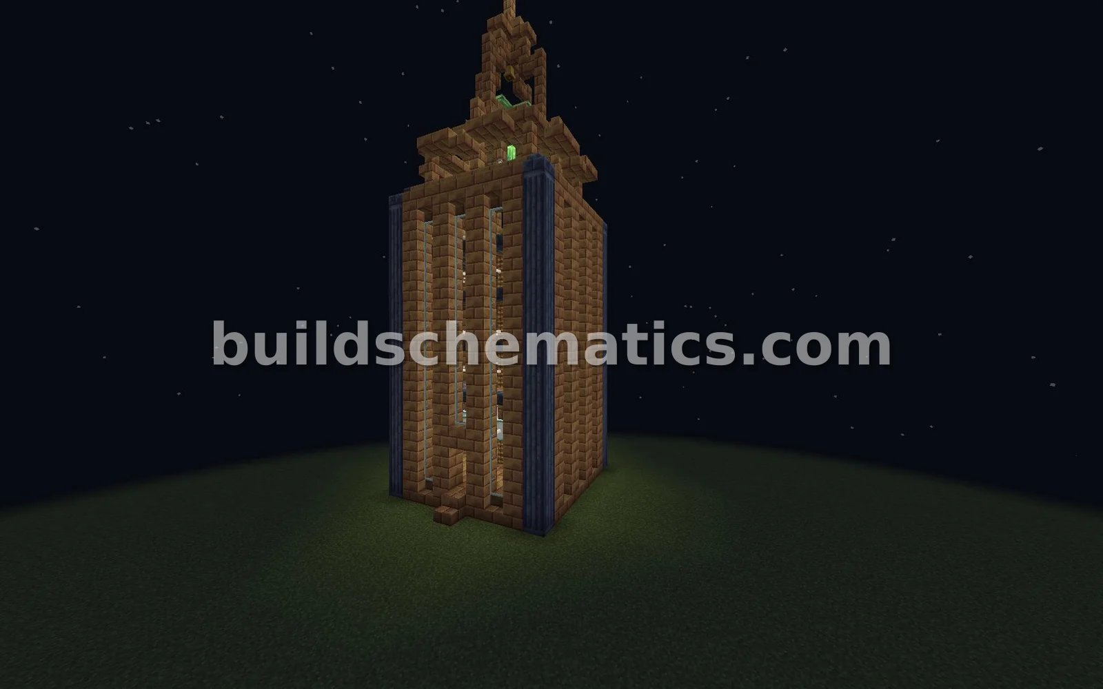 Tall Ocherum Brick Building