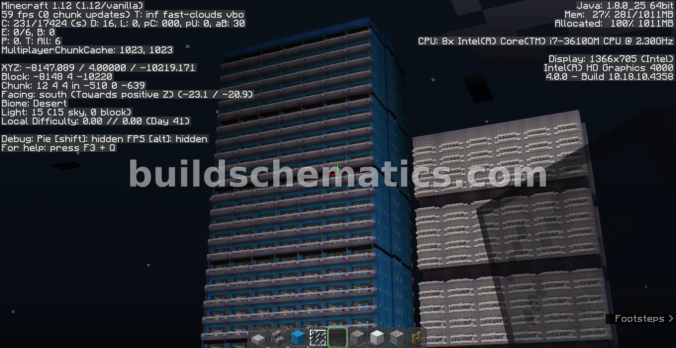 Blue Minecraftdinium House