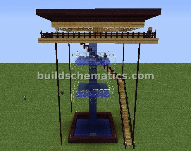 Tiered Pool House with Water Lifts