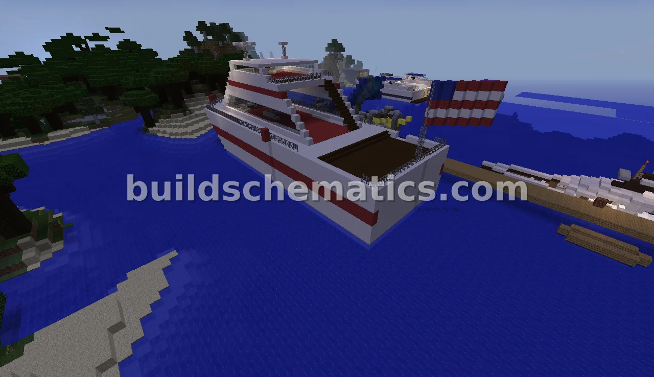 Medium Yacht with Dock — view 4