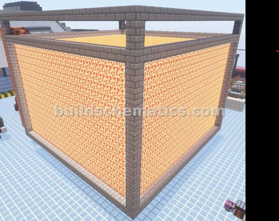 Clear Glass Lava Cube Structure — view 3