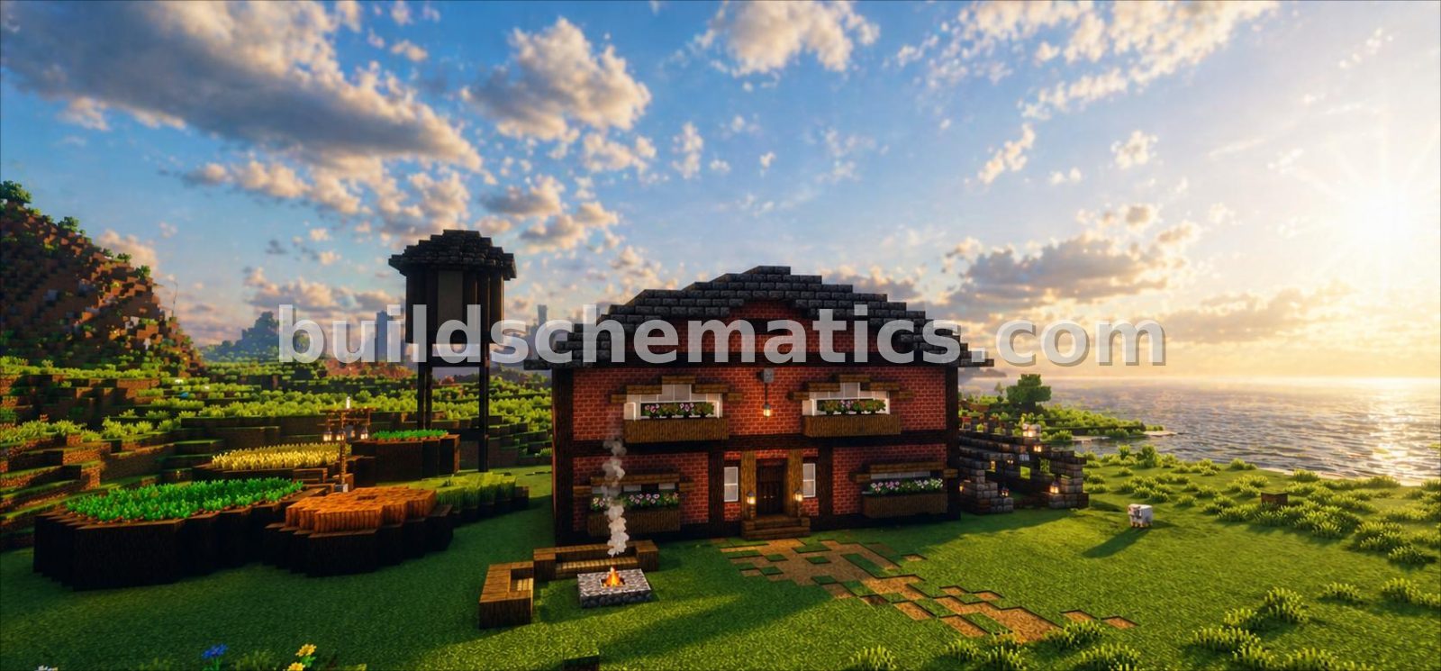 Cozy Red Brick Starter House with Homestead Farm