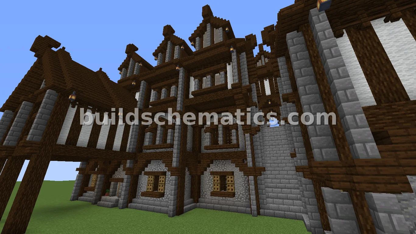 Medieval Town Building Four Structure — view 2
