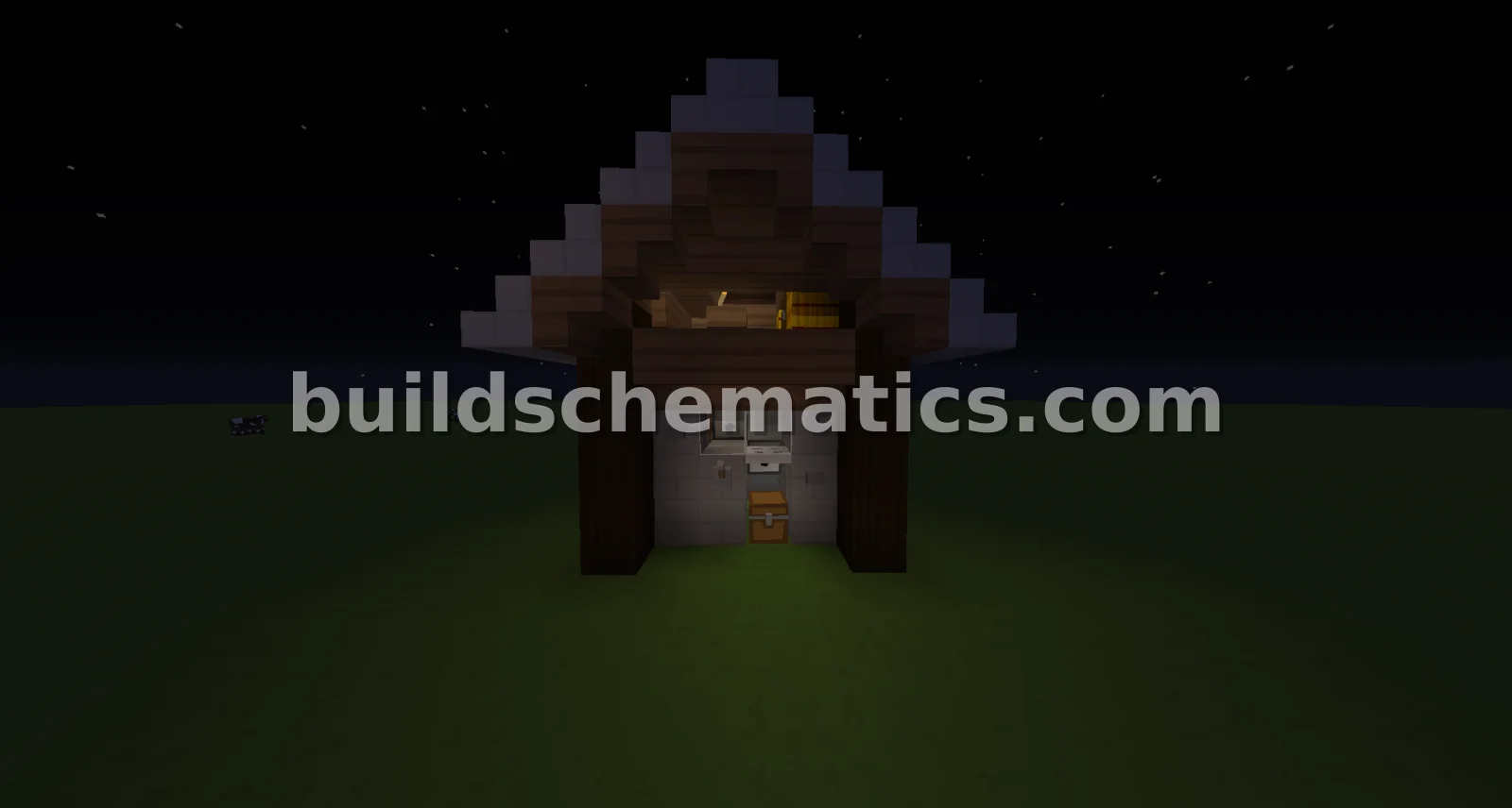 Medieval Cow Farm Cooker Structure