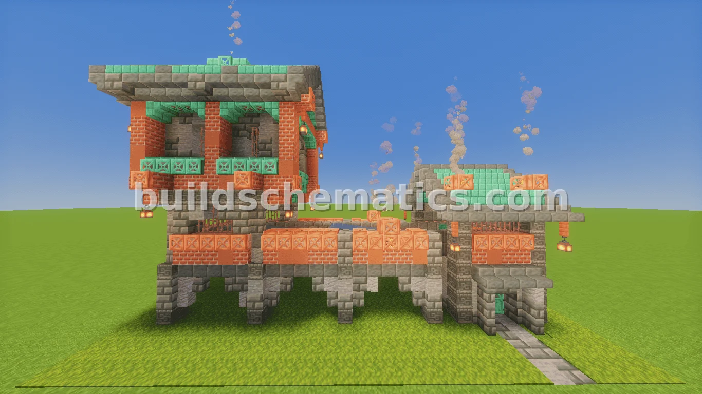 Steampunk Iron Farm with Storage System — view 4