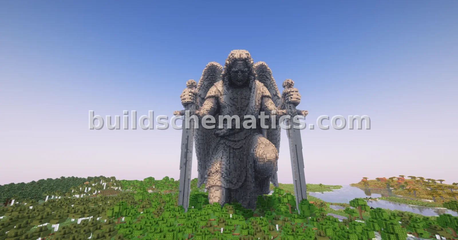 Friendly Angel Statue Minecraft Build — view 2
