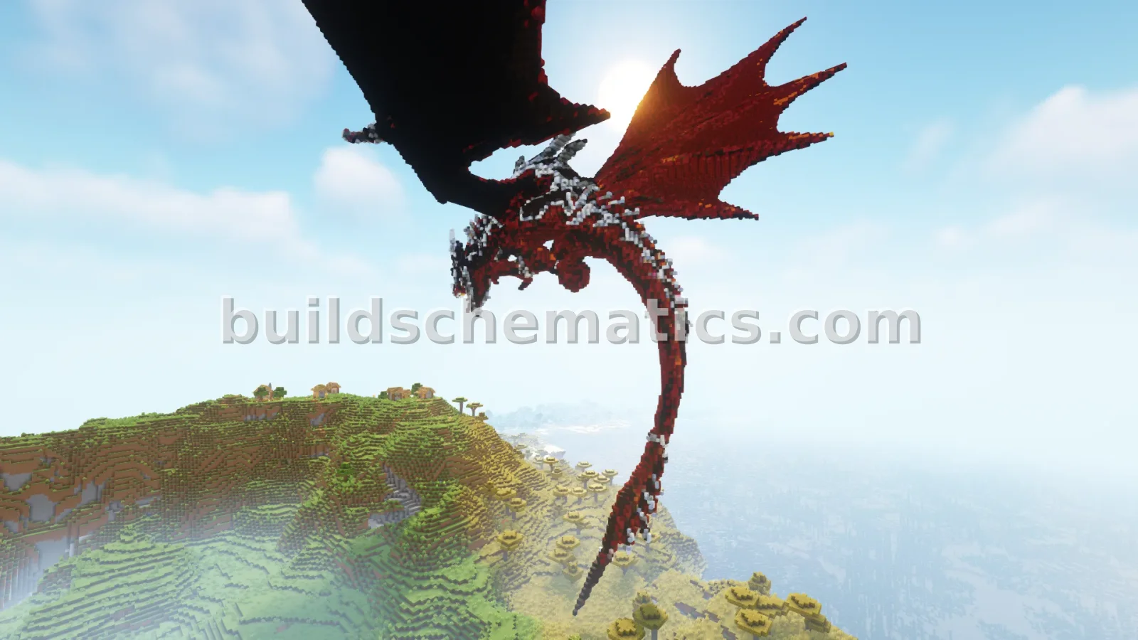 Red Wyvern Statue Large Fantasy Sculpture — view 3