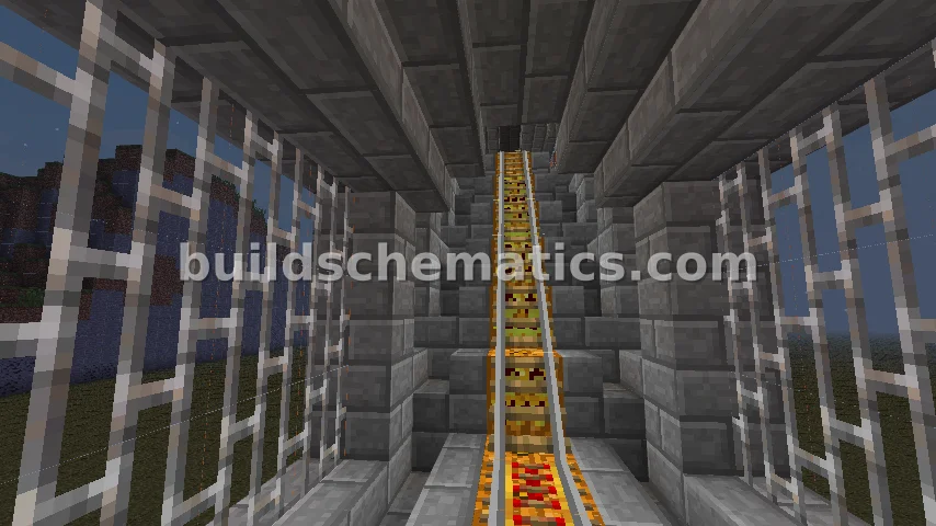 Advanced Minecart Bridge With Walls and Roof — view 2