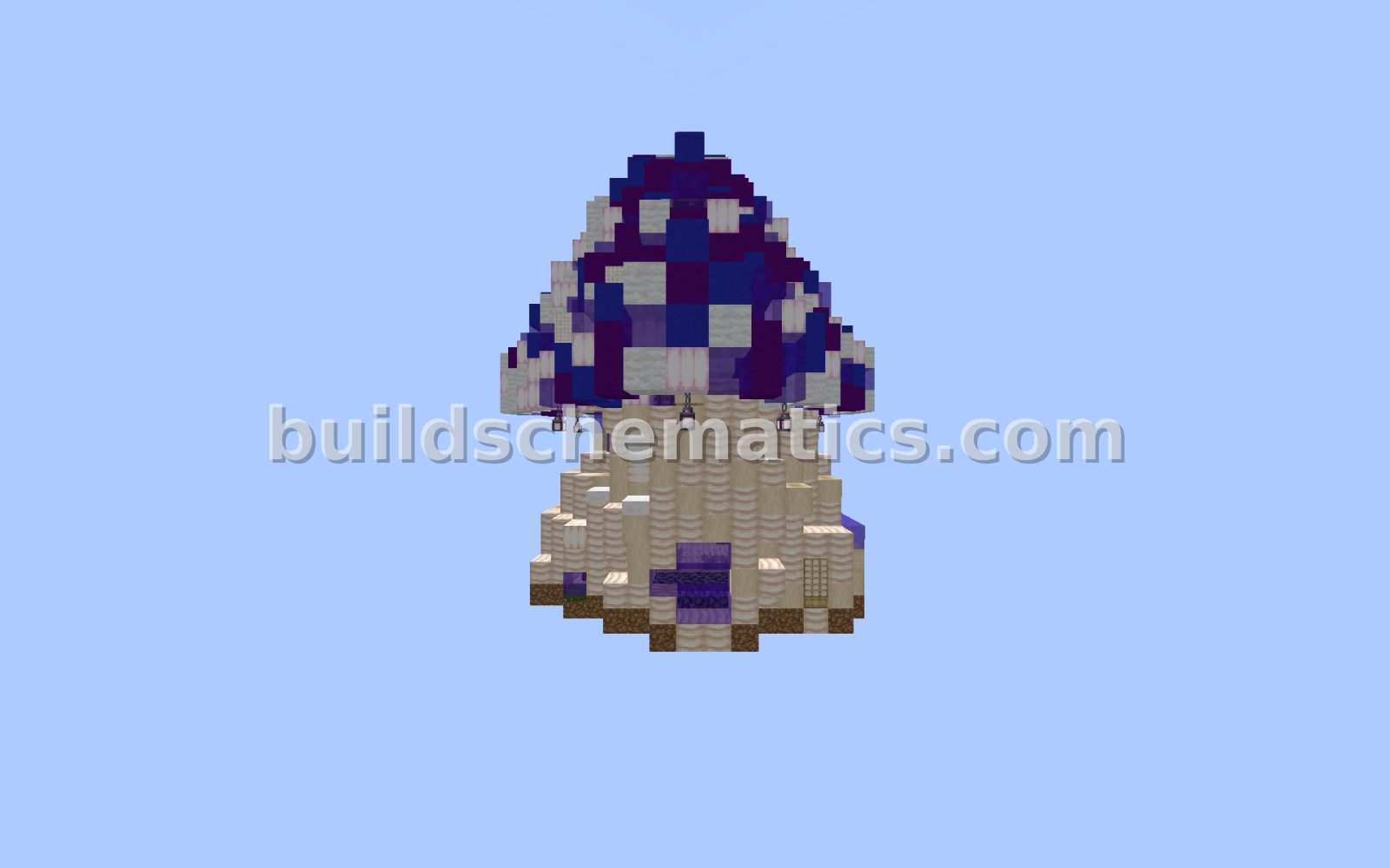Cute Purple Mushroom Structure