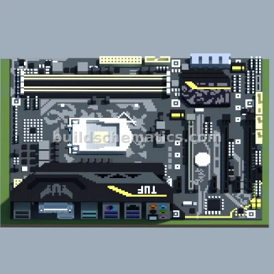 ASUS TUF Z270 Motherboard Pixel Art — view 3