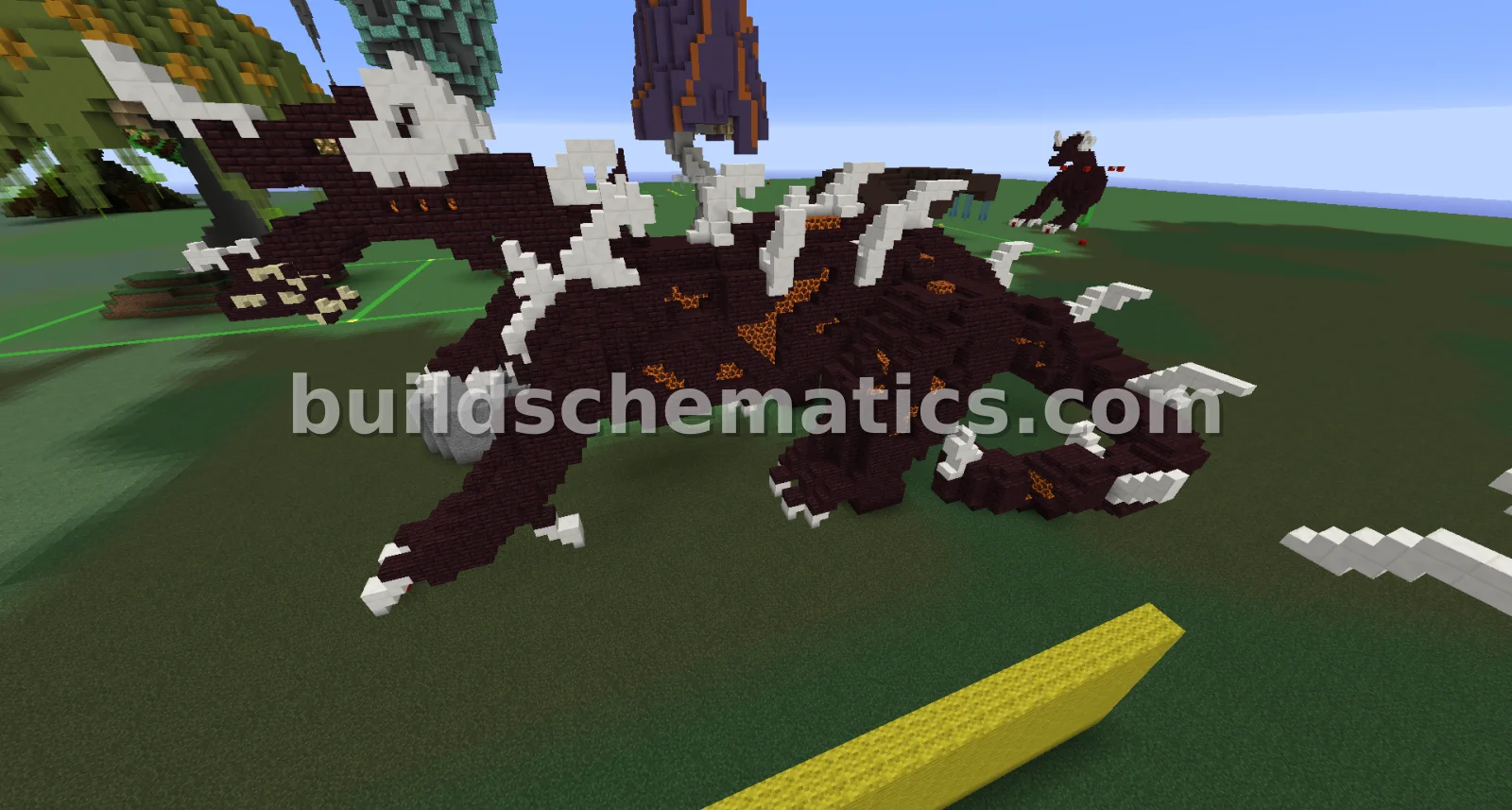 Nether Magma Dragon Sculpture — view 2
