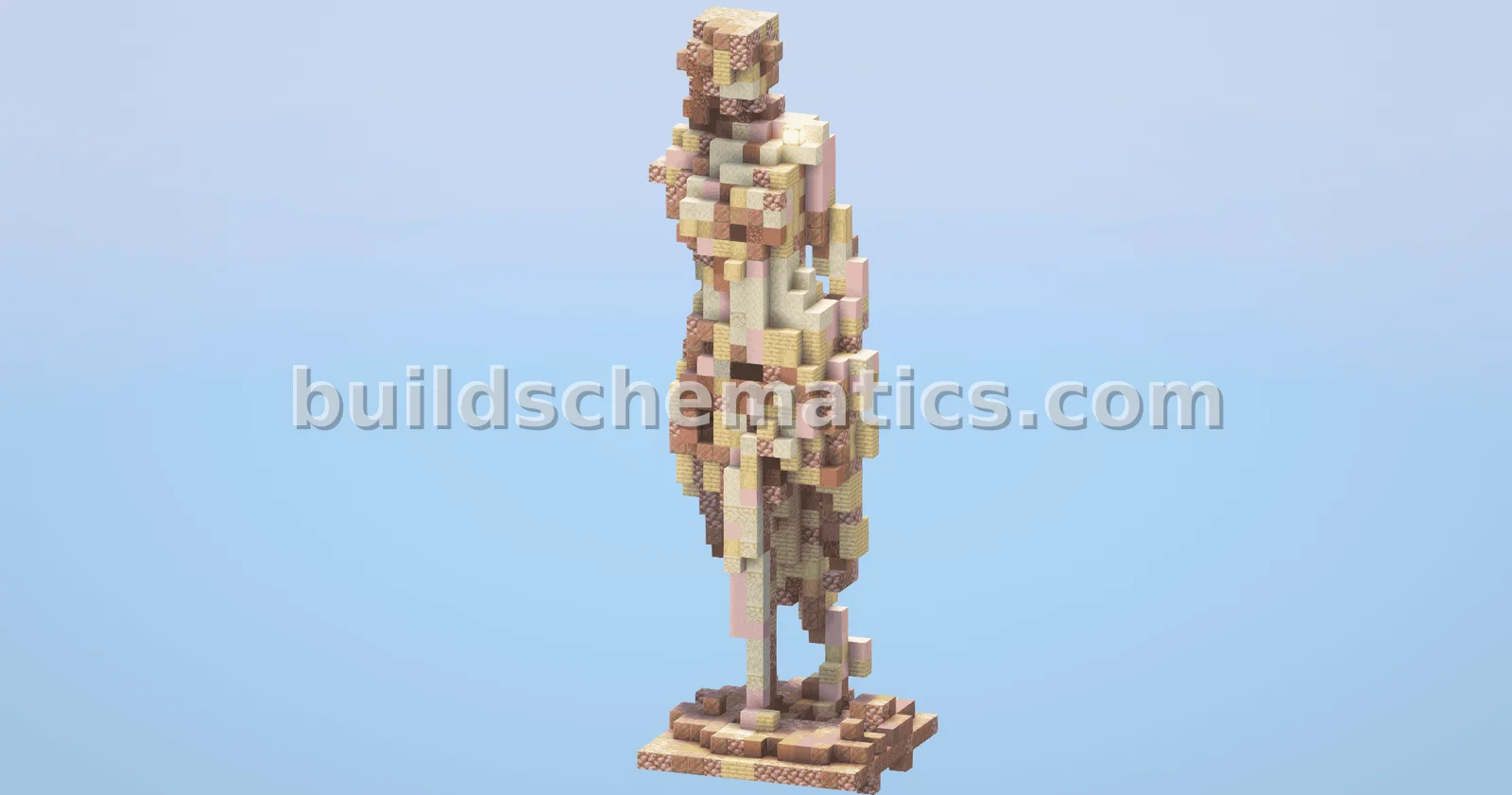 Pixel Art Goddess Statue