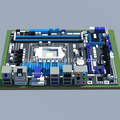 ASUS P8H77M-PRO Motherboard Pixel Art — view 3