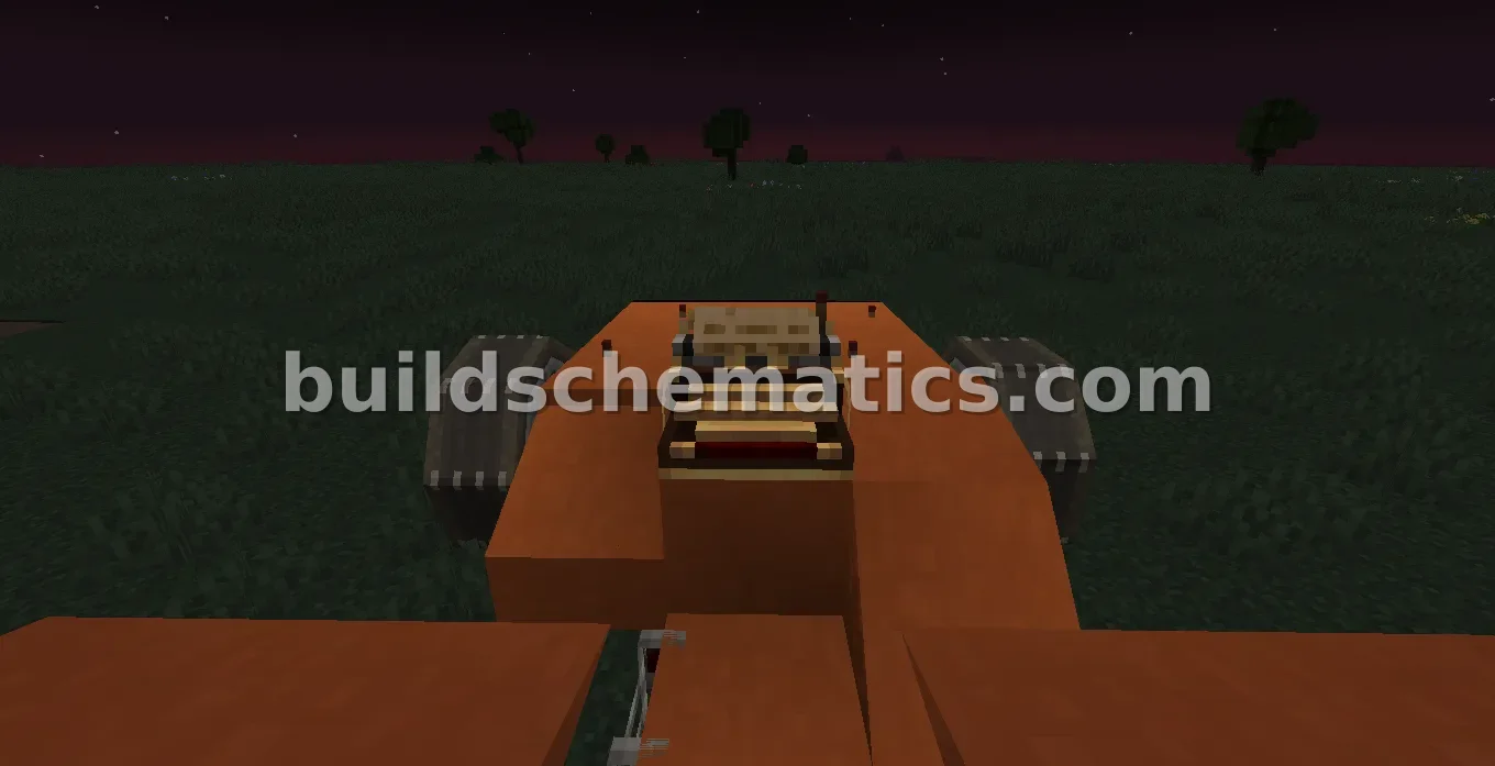 Small Orange Terracotta Tractor - 67 Blocks — view 4