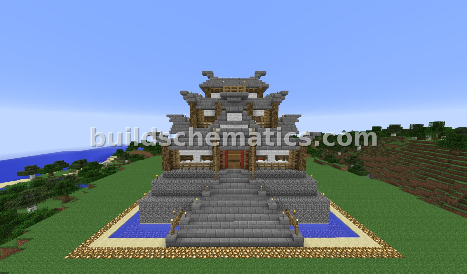 Asian Palace House with Farm