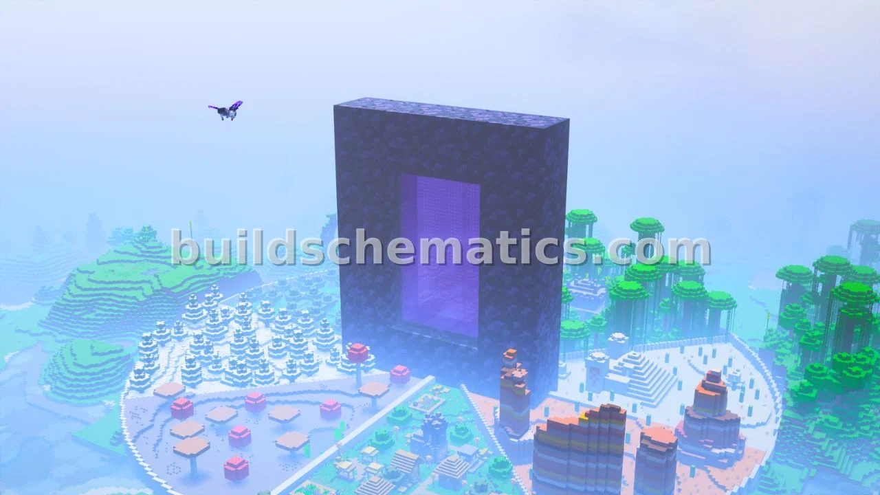 Massive Nether Portal with 8 Overworld Biomes — view 2