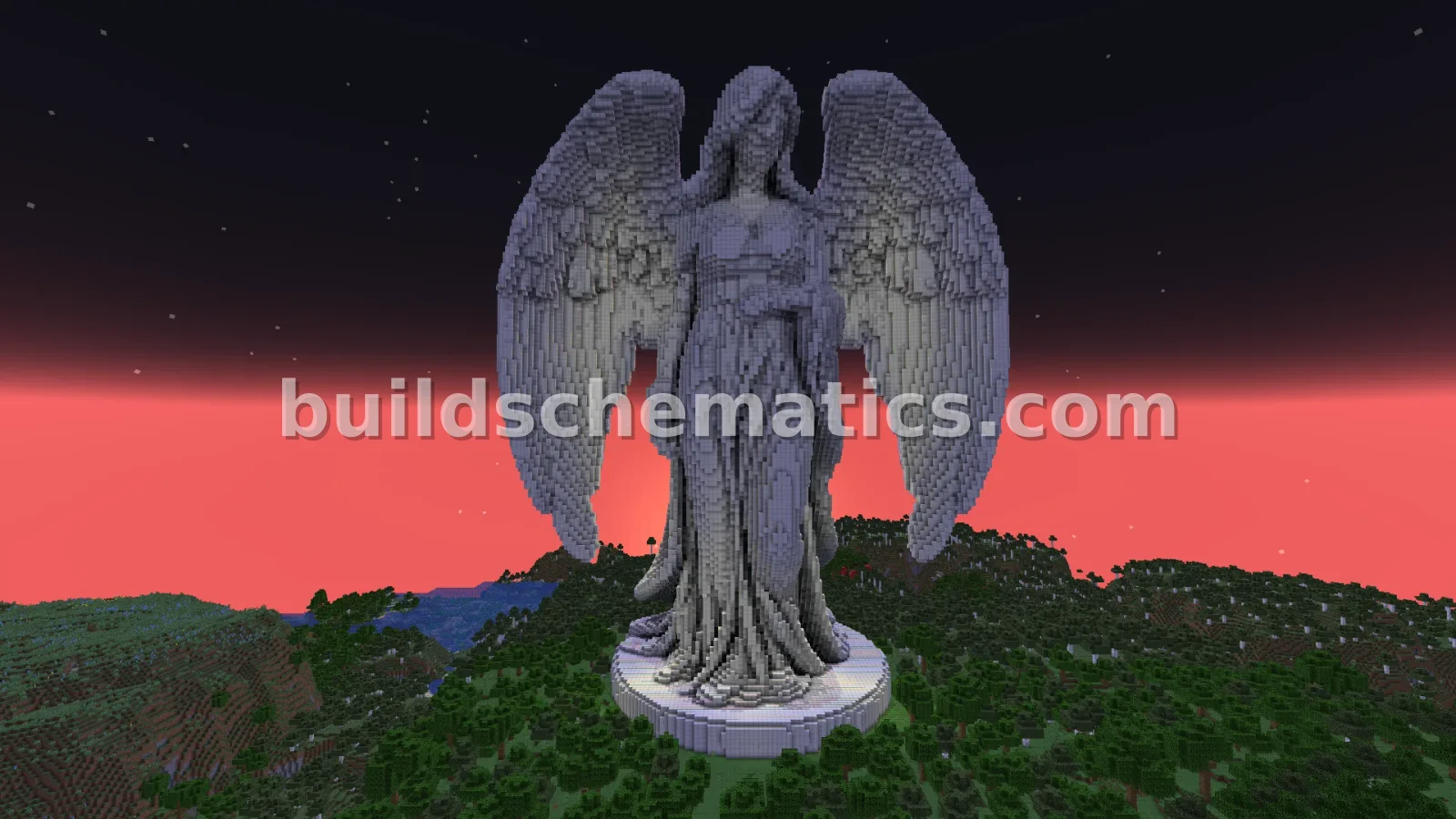 Angel Statue 03 Minecraft Build — view 4
