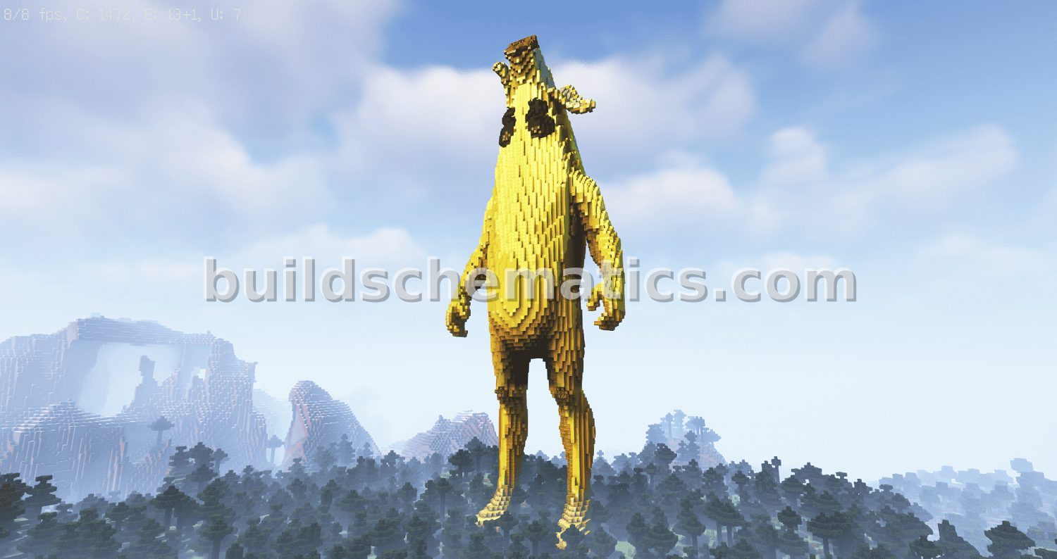 Minecraft Mr. Banana Structure Schematic — view 2