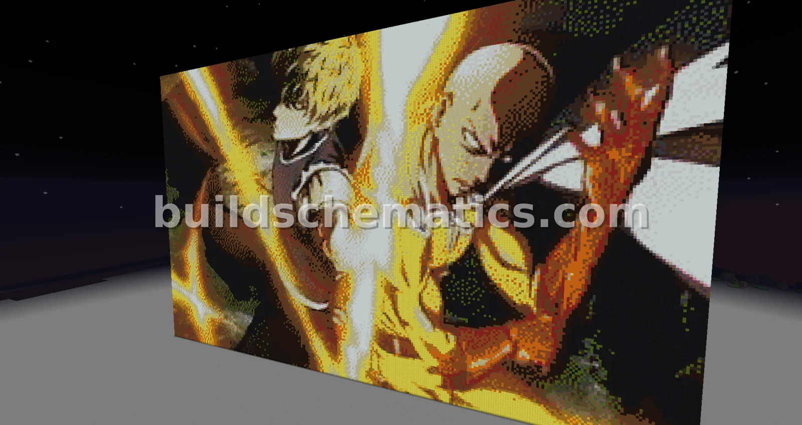 Saitama And Genos Pixel Art — view 4