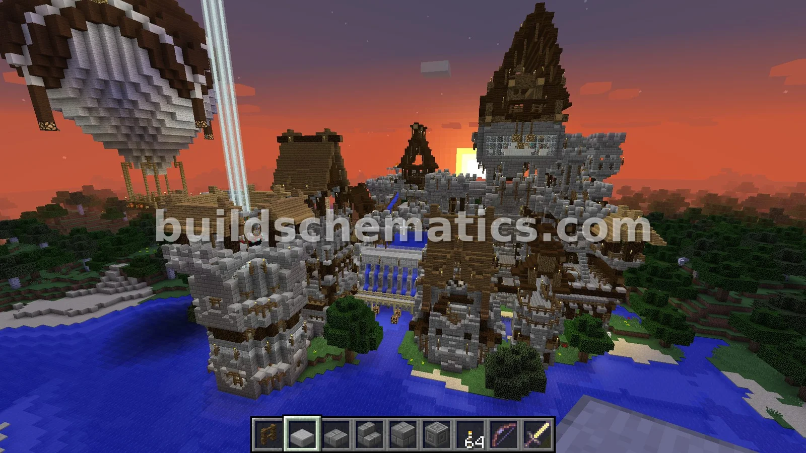 Medieval Castle with Village and Defenses
