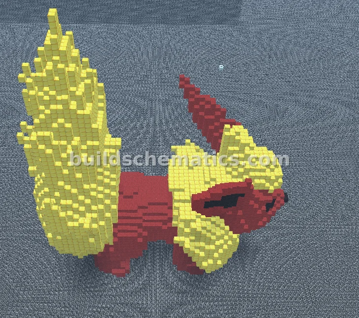 Giant Flareon Pixel Art Sculpture — view 2