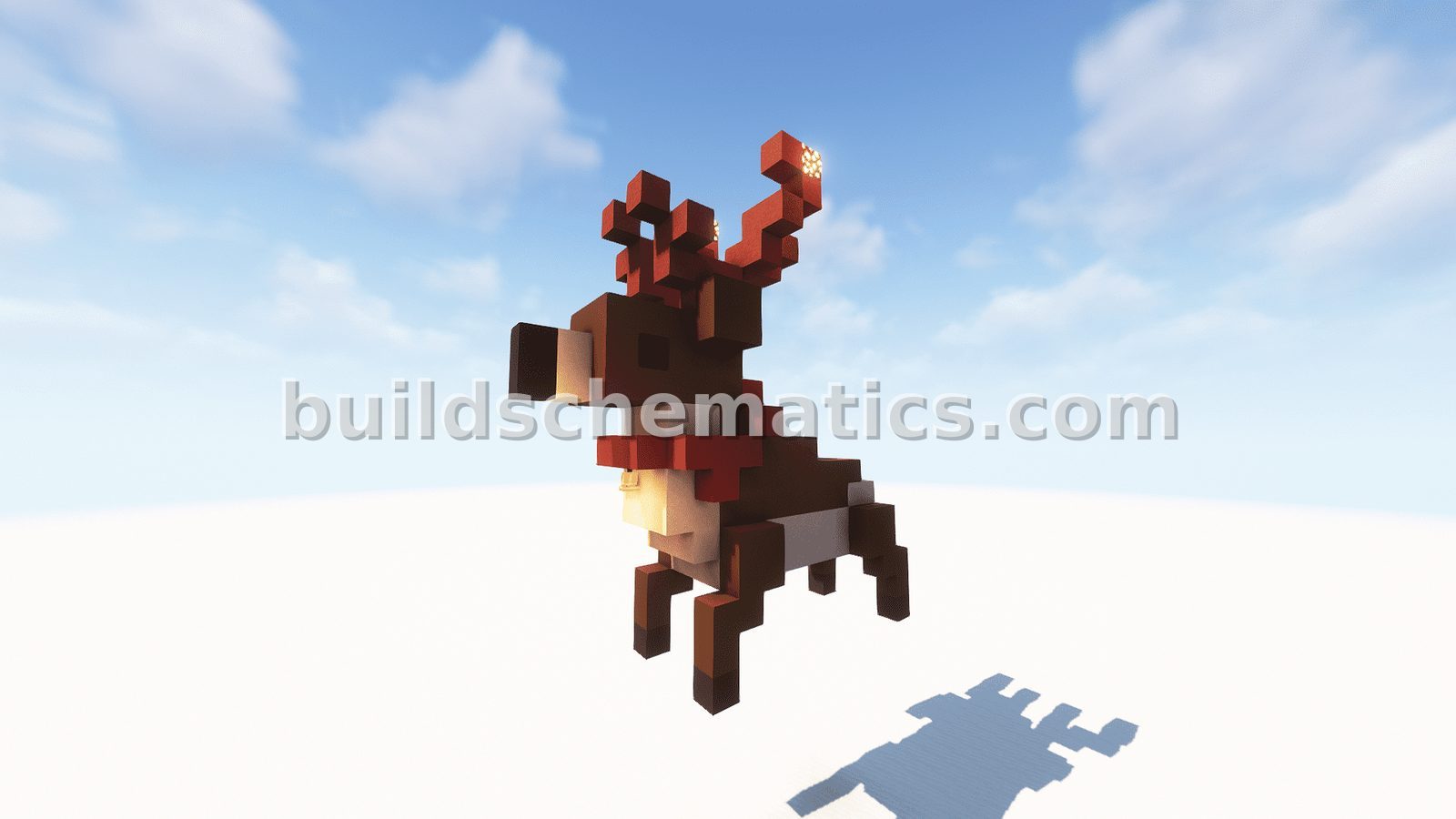 Cute Christmas Reindeer Statue