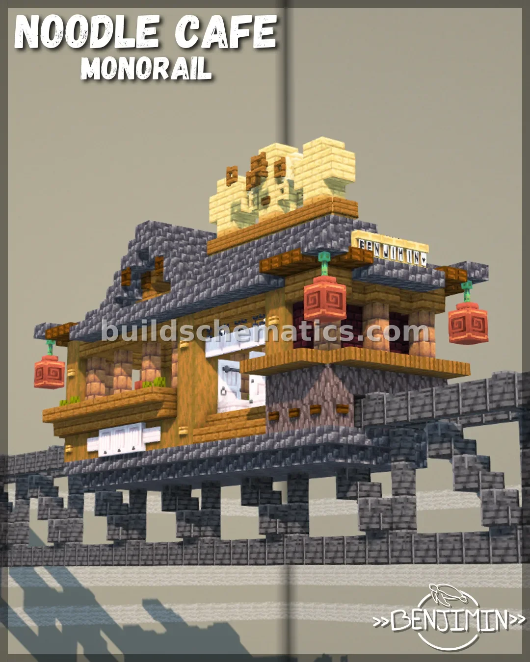 Noodle Cafe Monorail Structure — view 4