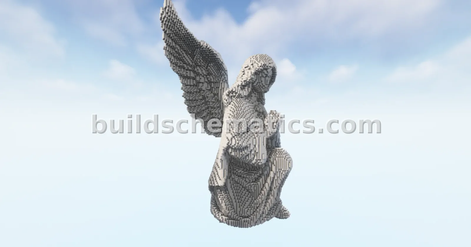 Praying Angel Statue — view 2