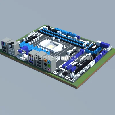 ASUS P8H77M-PRO Motherboard Pixel Art