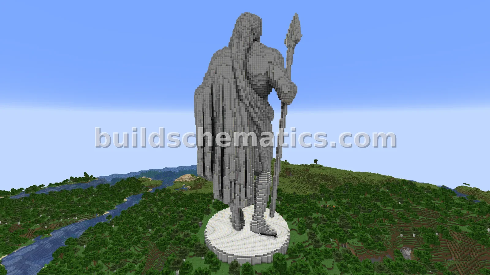 Greek God Statue - Monumental Minecraft Build — view 3