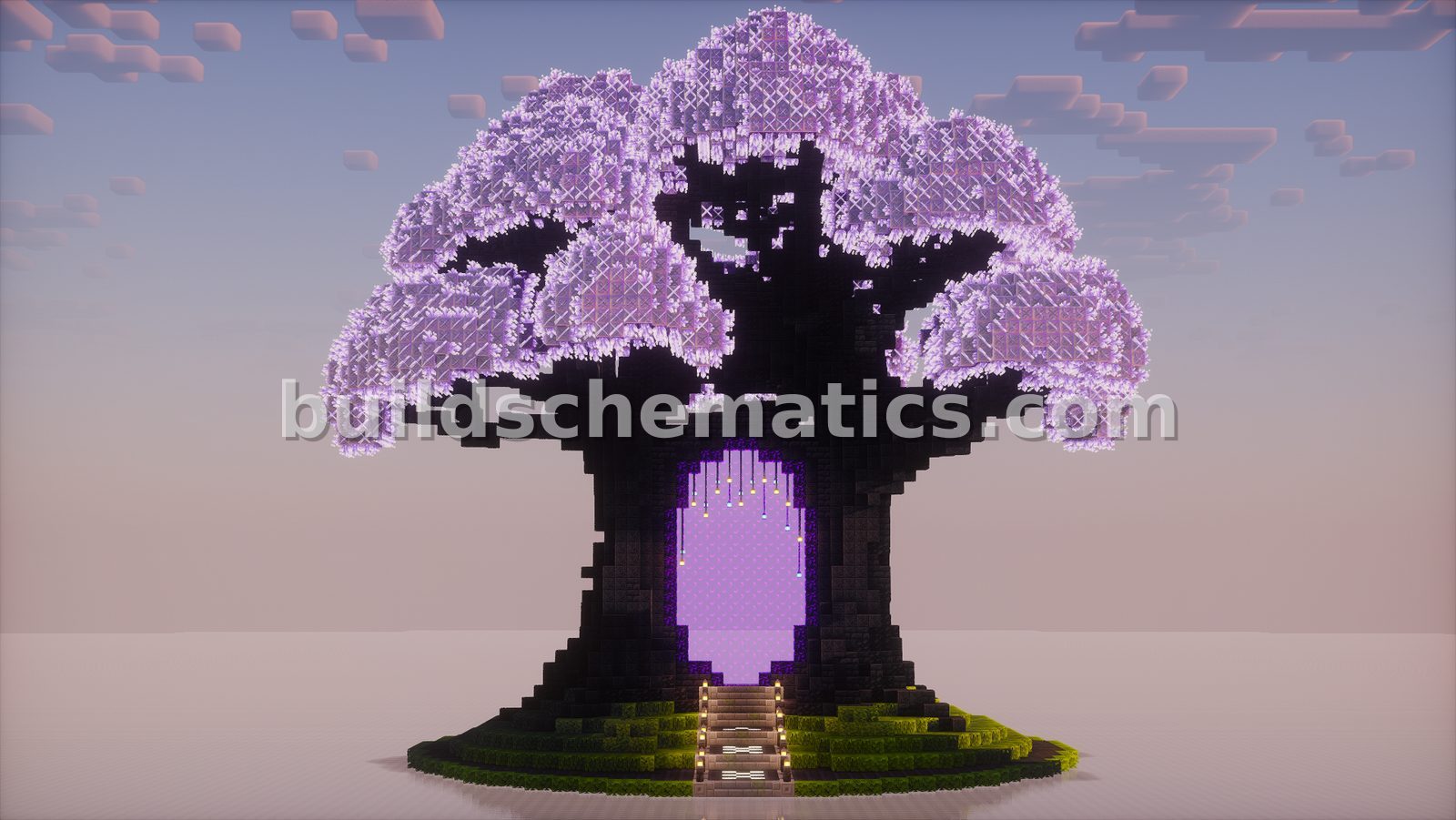 Custom Amethyst Tree Nether Portal Design — view 4