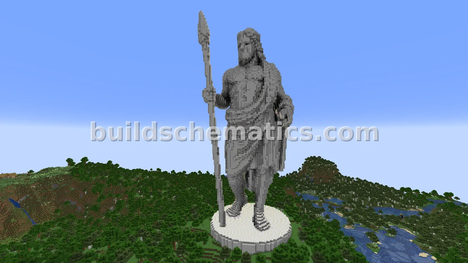 Greek God Statue - Monumental Minecraft Build — view 2