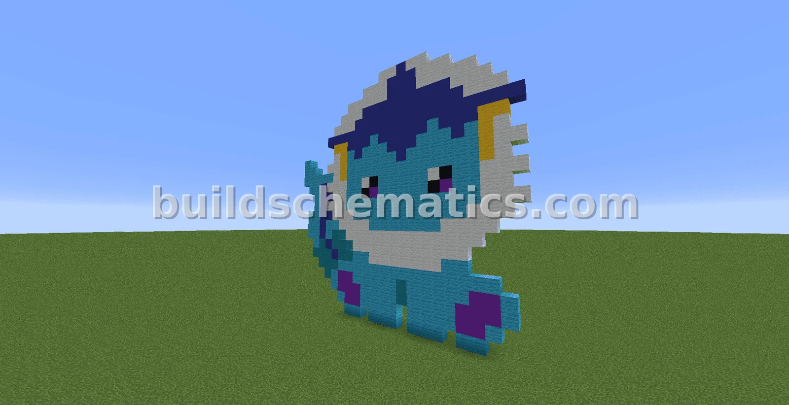 Vaporeon Pixel Art Statue