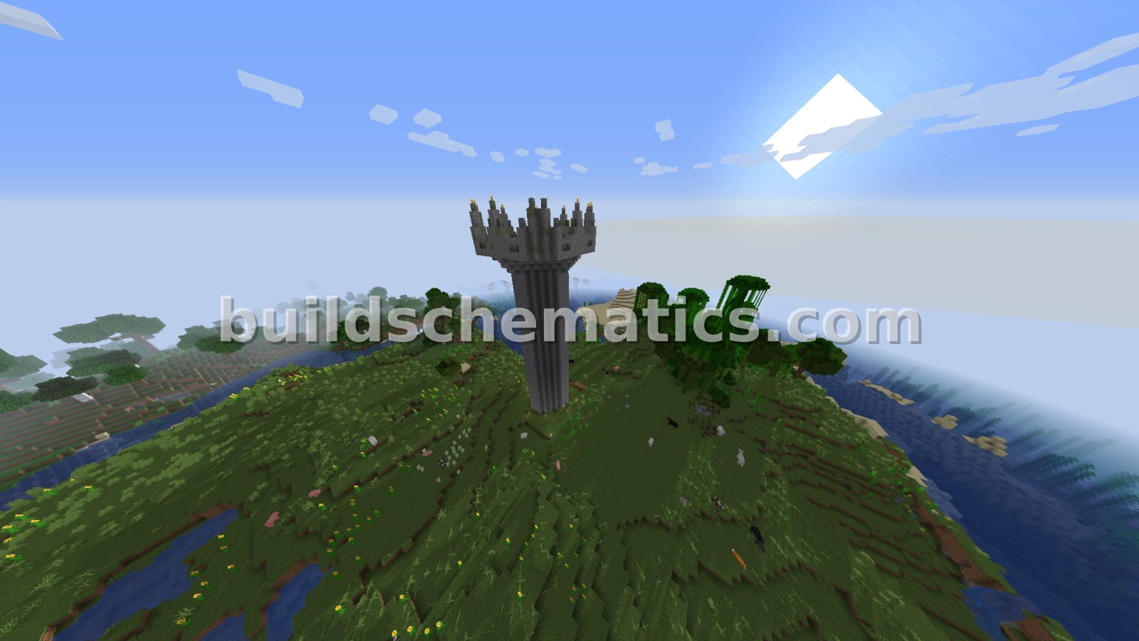 Mossy Cobblestone Tower — view 2