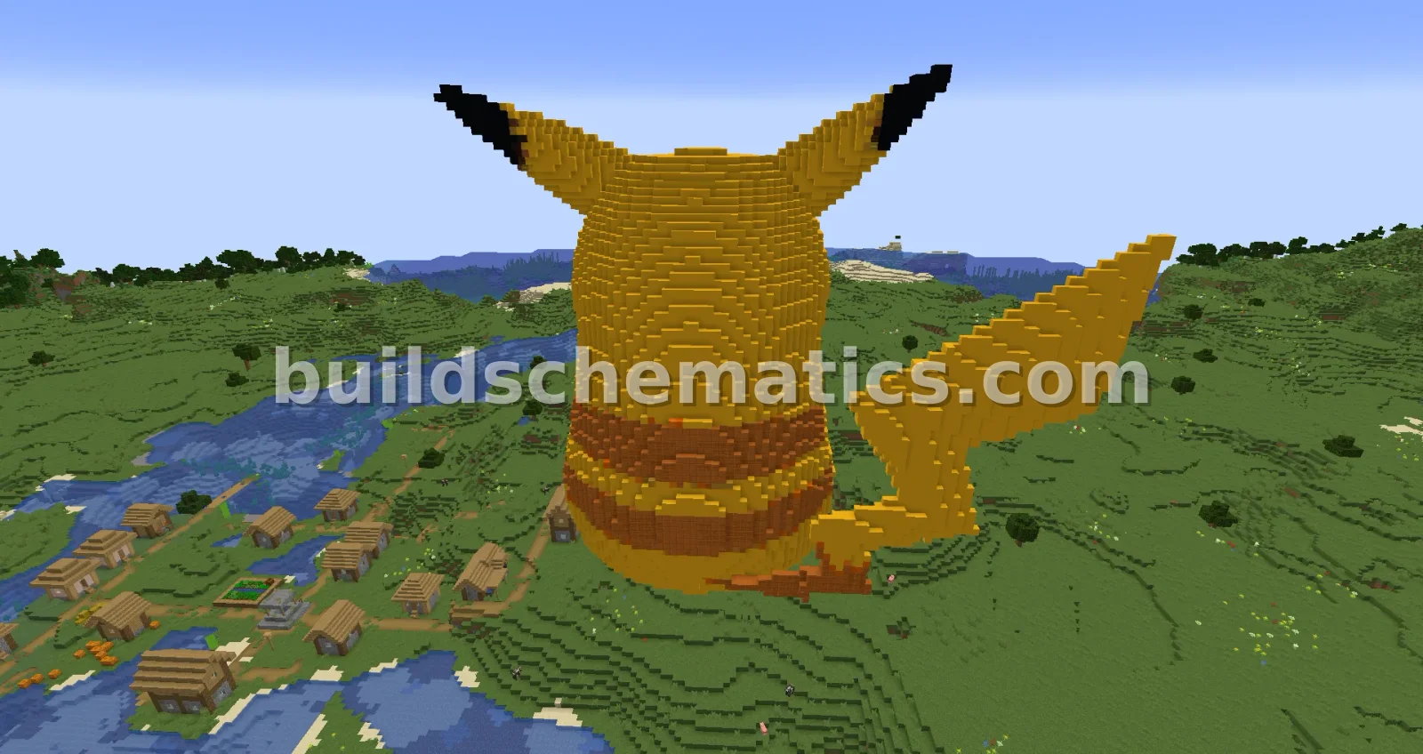 Minecraft Pikachu Large Statue — view 3