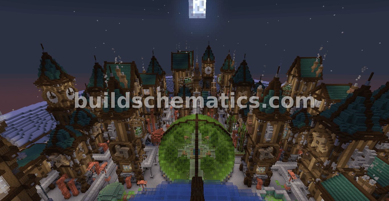 AeroSteam Floating Steampunk City Build — view 5