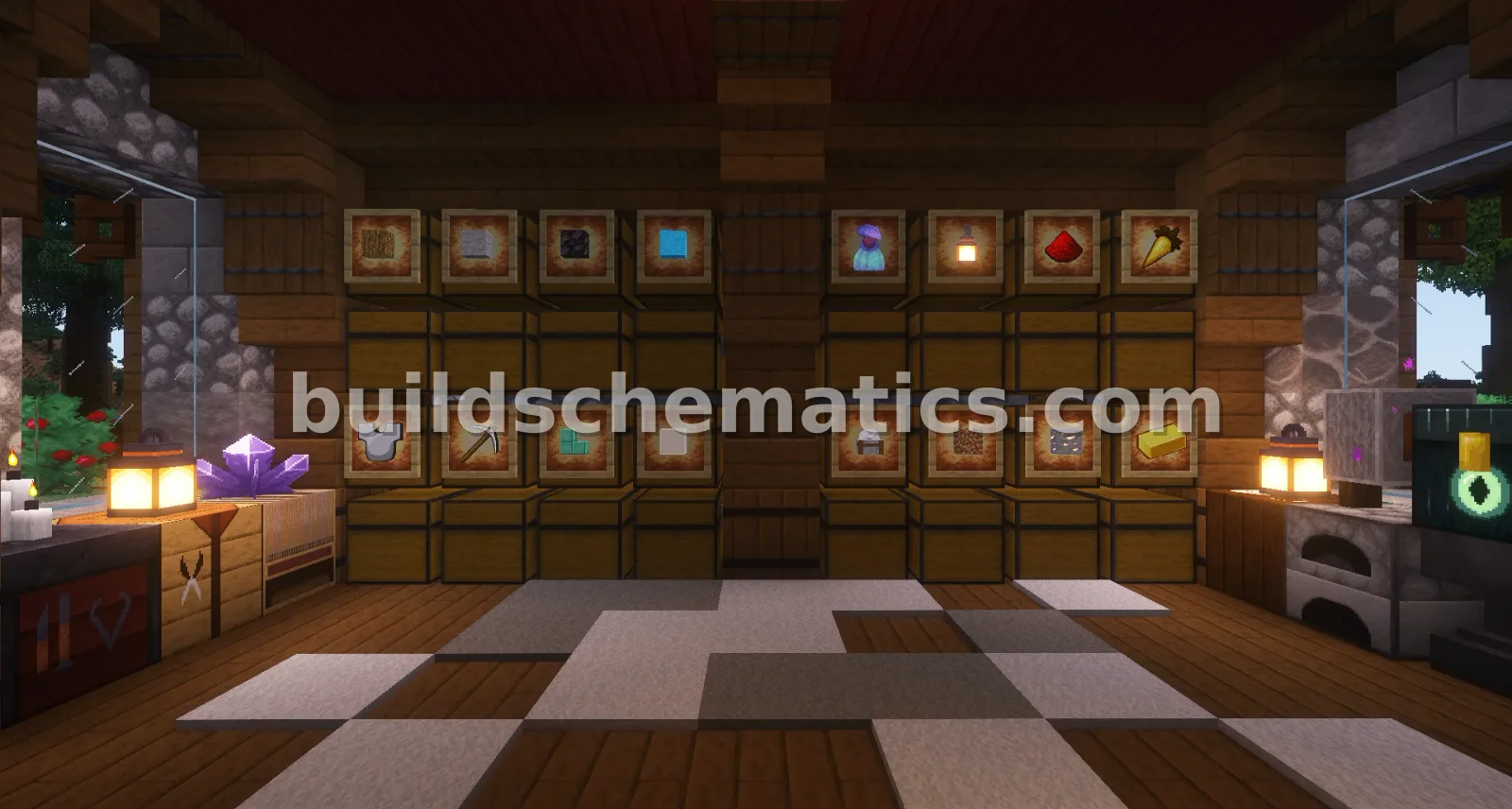 Survival Wooden Cabin Minecraft Build — view 4