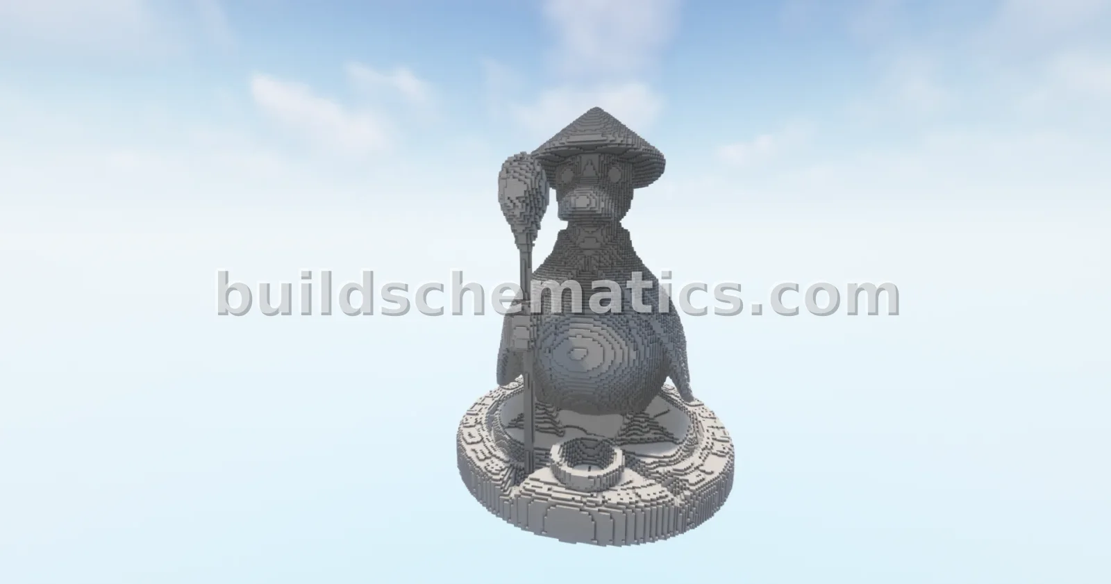 Minecraft Psyduck Statue — view 2