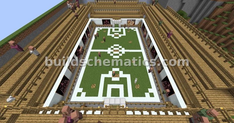 Minecraft Soccer Stadium Schematic