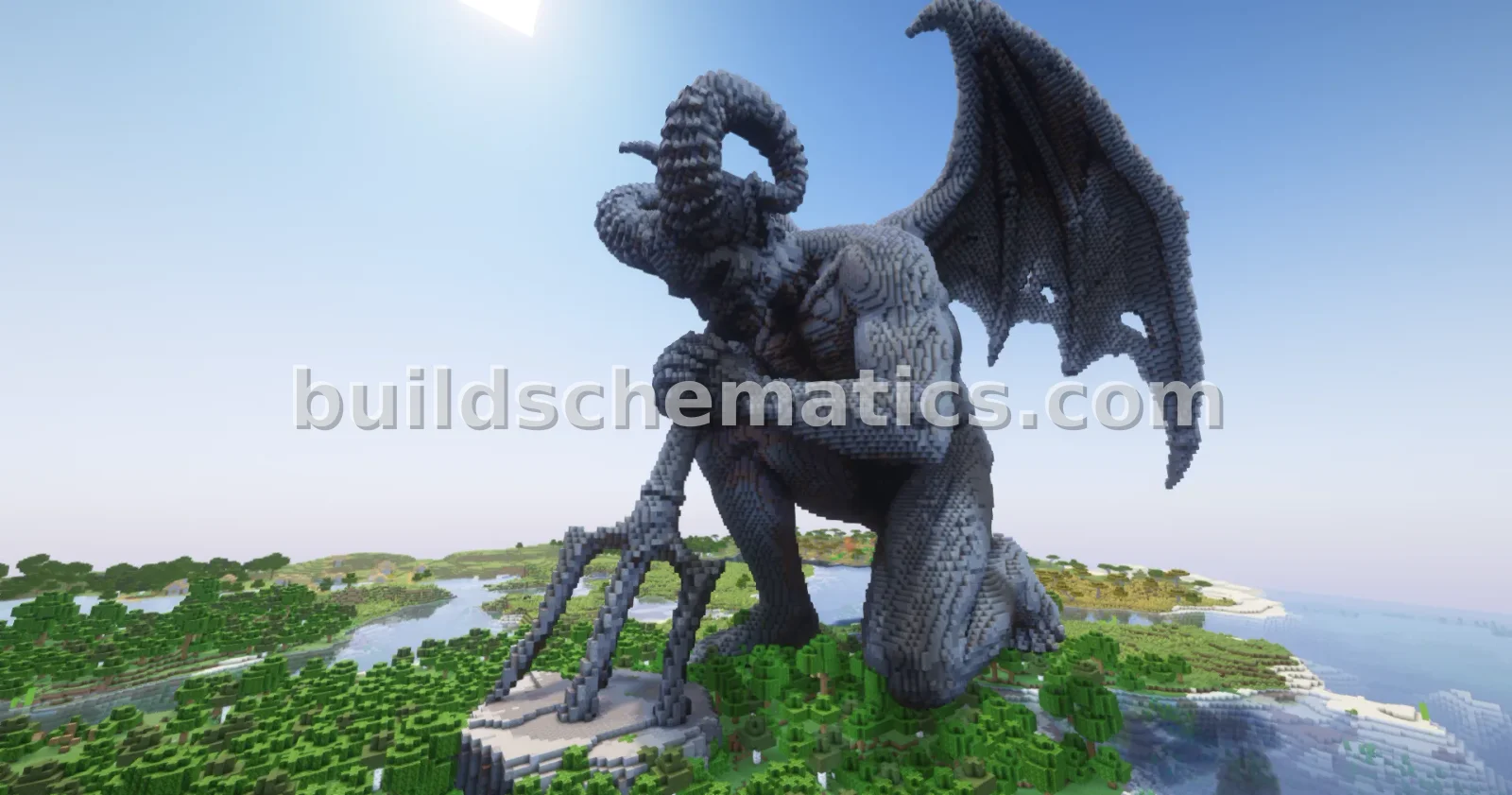 Gargoyle Statue Minecraft Knees — view 2