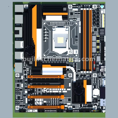 Gigabyte Z87X-OC Motherboard Pixel Art — view 2